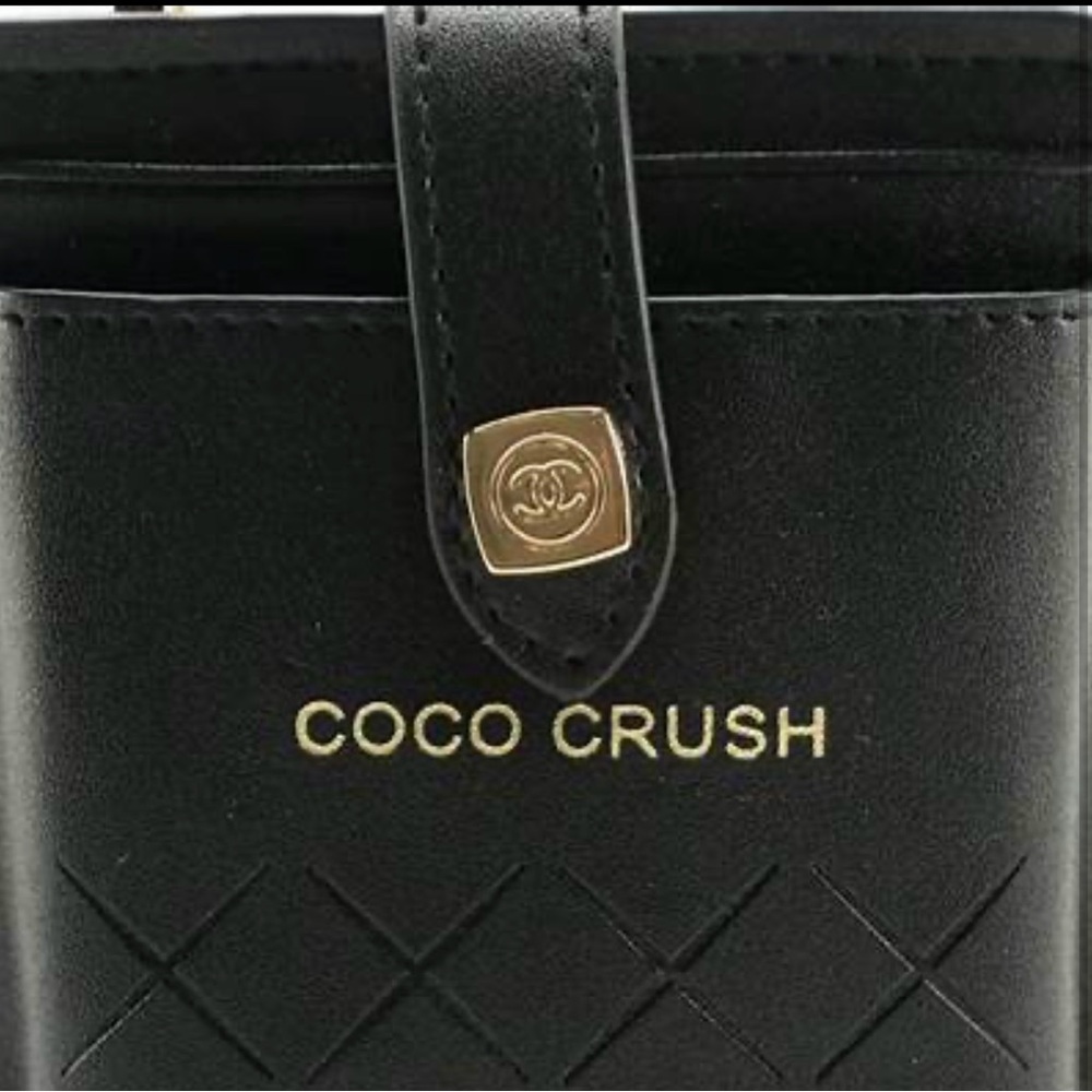 Chanel Coco Crush Phone Case Crossbody with Interwoven Chain Strap in Black - Picture 3 of 3